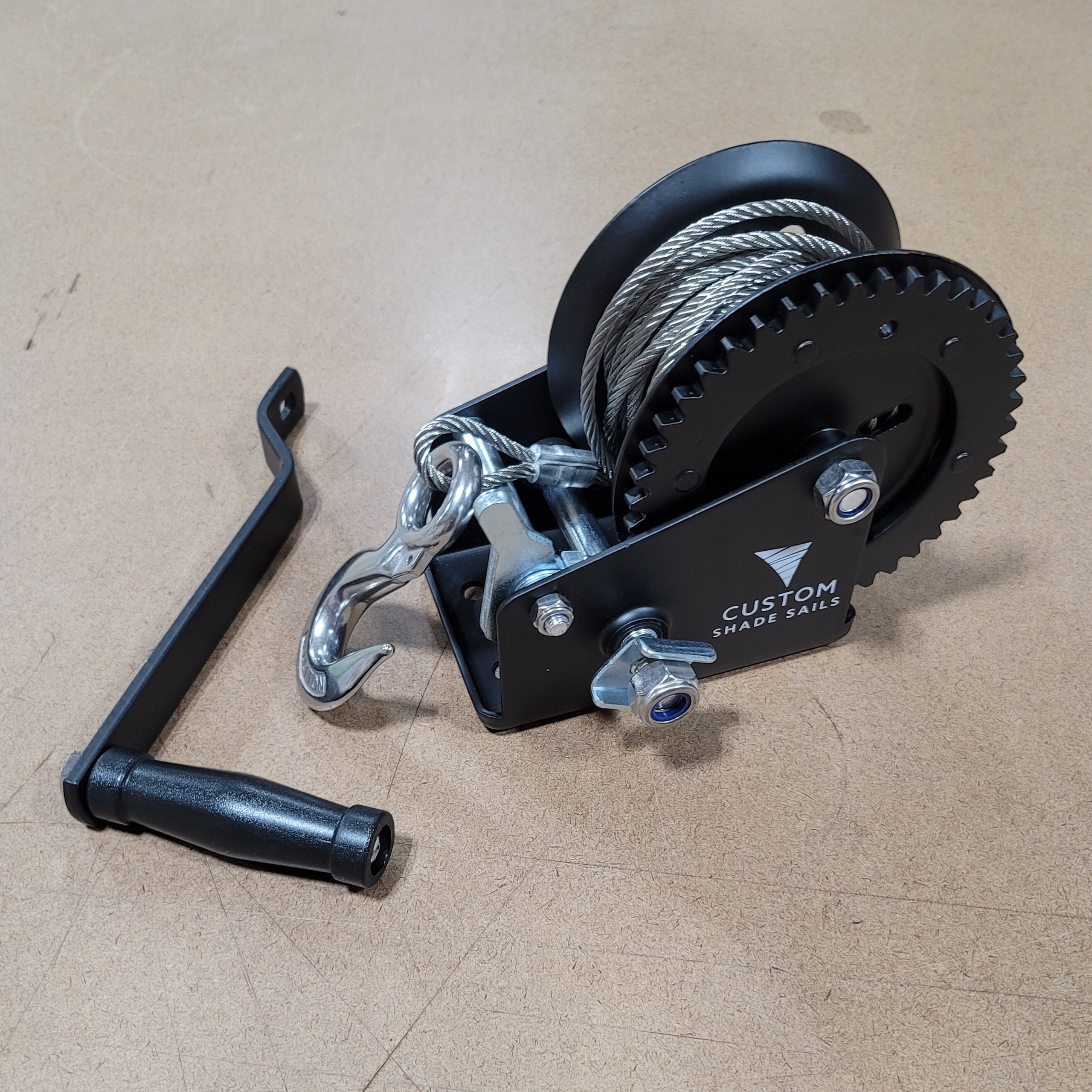 Cabled Winch 1800lb Rating Custom Shade Sails